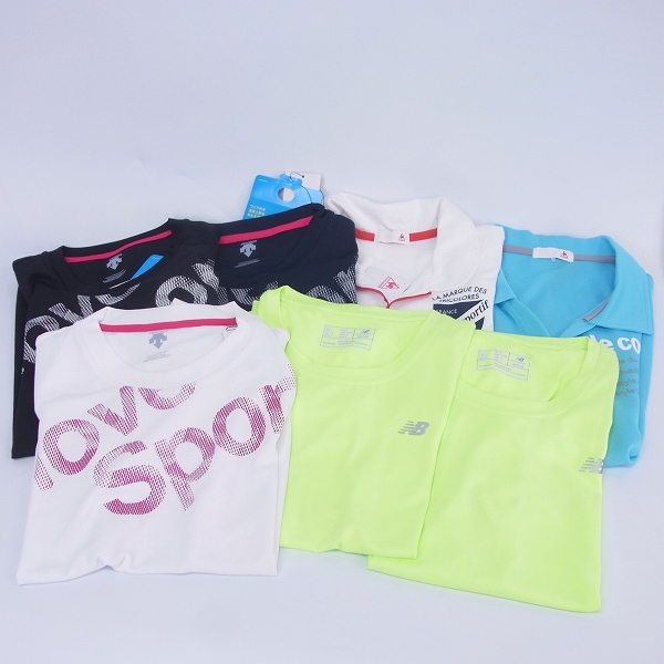 実際に弊社で買取させて頂いた【未使用】le coq sportif/new balance/DESCENTE レディース 半袖/長袖 トレーニングシャツ M/7点セット
