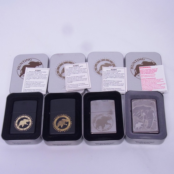 実際に弊社で買取させて頂いたZIPPO/ジッポー HUNTING WORLD/ハンティングワールド 4点セットの画像 6枚目