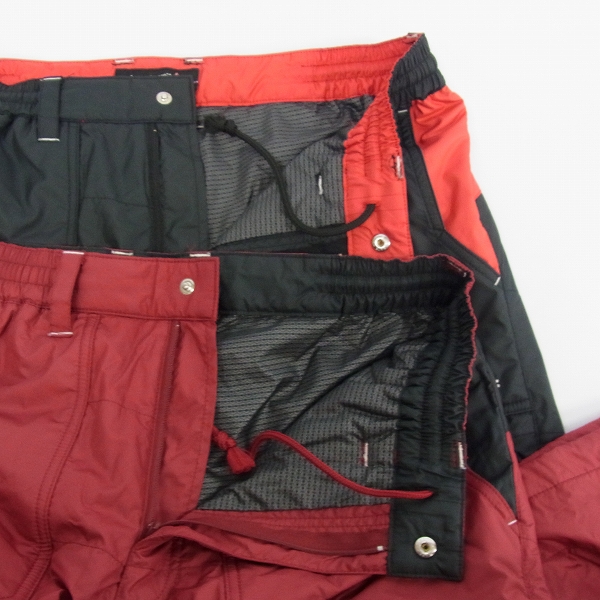 実際に弊社で買取させて頂いたle coq sportif/ルコック ゴルフウェア 中綿ナイロン パンツ 防寒 裾アジャスター ブラック/レッド L 2点セットの画像 4枚目