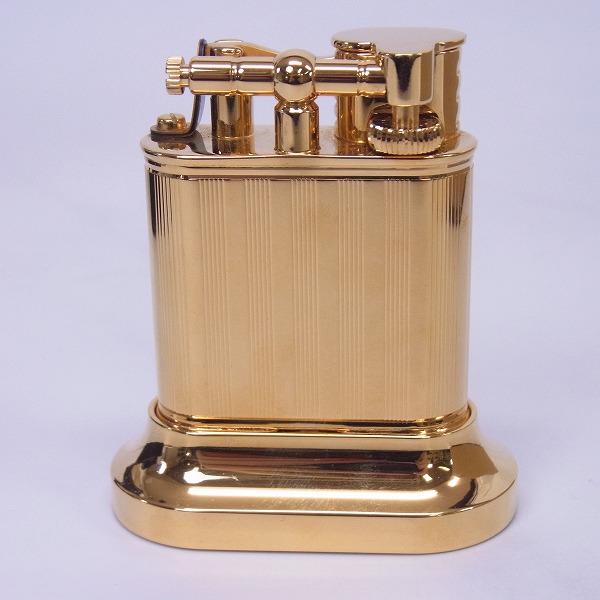実際に弊社で買取させて頂いたdunhill/ダンヒル ユニーク 卓上型 テーブルオイルライター ゴールドの画像 1枚目
