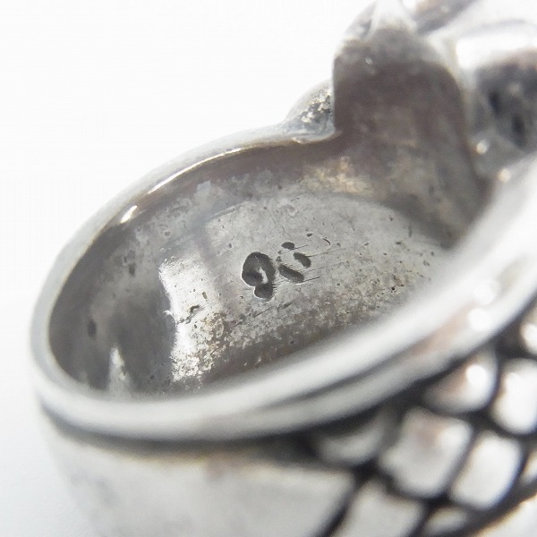 実際に弊社で買取させて頂いた【ギャラ付】A&G/エーアンドジー スカル×クロス リング 11号の画像 4枚目