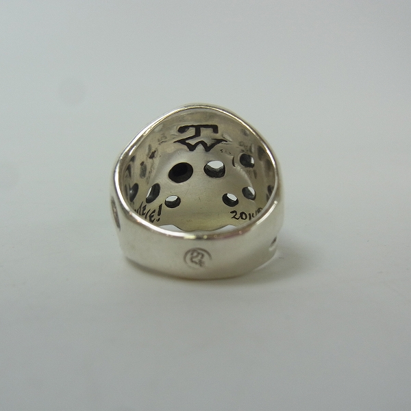 実際に弊社で買取させて頂いた【ギャラ付】TRAVISWALKER/トラヴィスワーカー 2014限定 リルジースカルリングw/ブロンズボールw/ダイアモンド 16号の画像 3枚目