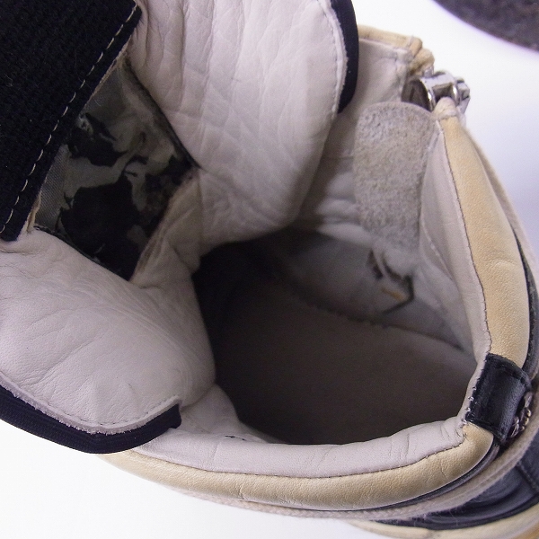 実際に弊社で買取させて頂いたクロムハーツ×リックオウエンス ジオバスケット レザーハイカットスニーカー CHクロス/ダガージップ/40の画像 5枚目