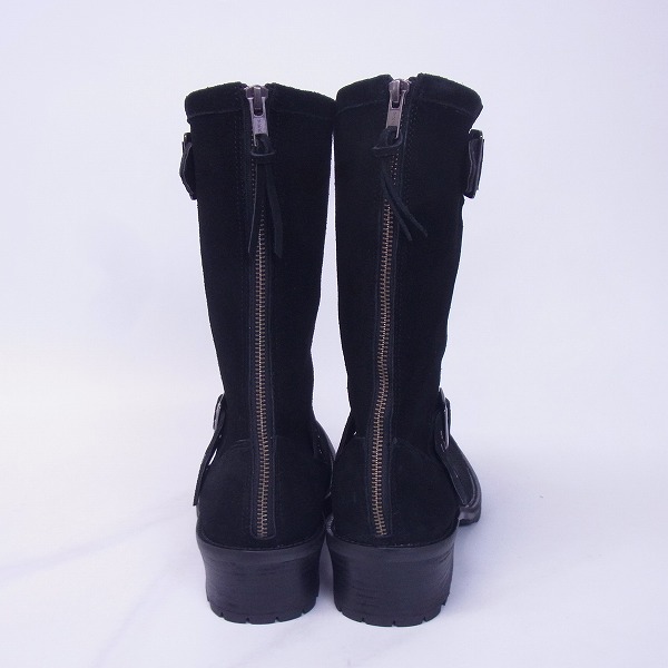 実際に弊社で買取させて頂いたBUFFALO BOBS/バッファローボブズ スウェードブーツ バックジップアップ YSB-8705/ブラック 43の画像 1枚目