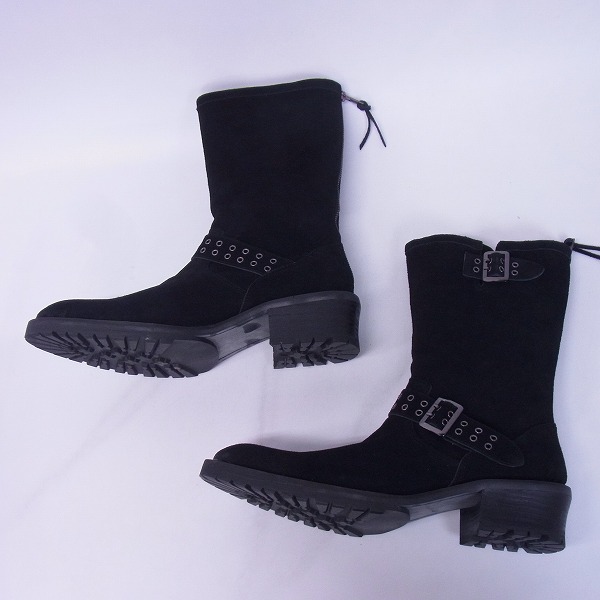 実際に弊社で買取させて頂いたBUFFALO BOBS/バッファローボブズ スウェードブーツ バックジップアップ YSB-8705/ブラック 43の画像 3枚目