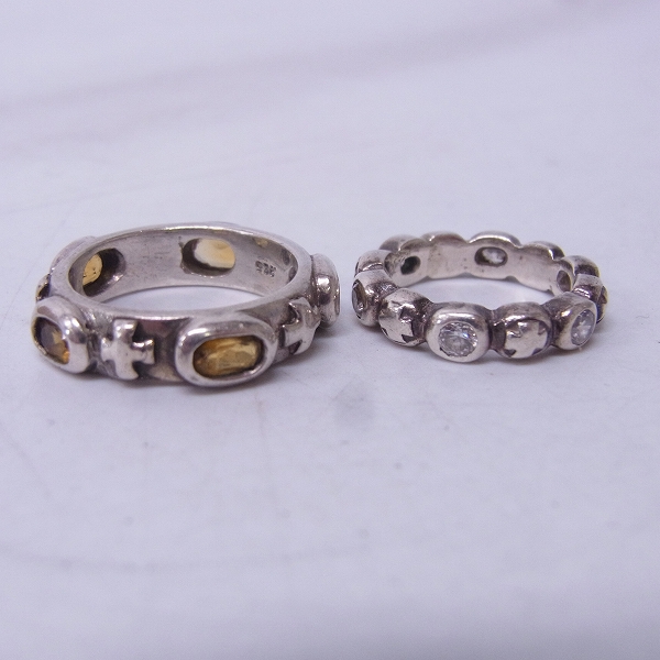 実際に弊社で買取させて頂いたLoree Rodkin/ローリーロドキン ストーンクロスリング 3/9.5号 2点セット
