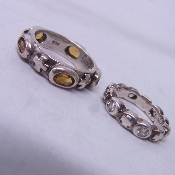 実際に弊社で買取させて頂いたLoree Rodkin/ローリーロドキン ストーンクロスリング 3/9.5号 2点セットの画像 3枚目