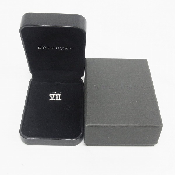 実際に弊社で買取させて頂いたEYEFUNNY/アイファニー ローマンナンバーチャーム NO.7 750WG パヴェダイヤの画像 5枚目