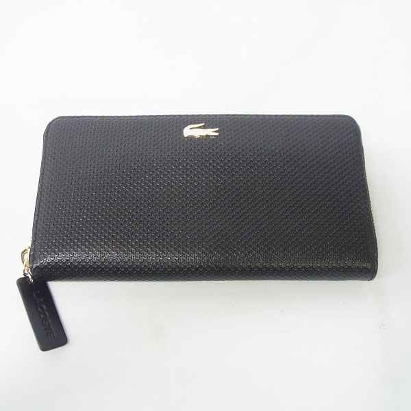 実際に弊社で買取させて頂いたLACOSTE/ラコステ ブランドロゴプレート ラウンドジップロングウォレット/長財布