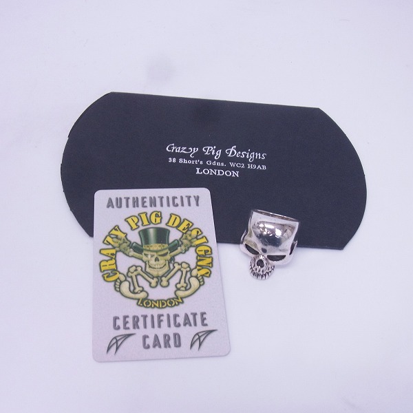 実際に弊社で買取させて頂いた【ギャラ付】CRAZY PIG/クレイジーピッグ ラージエビルスカル リング #27/20号の画像 8枚目