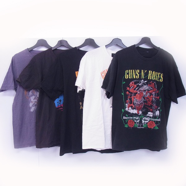 実際に弊社で買取させて頂いたGUNS N' ROSES/ガンズアンドローゼズ/ACDC等 バンドTシャツ 10点セットの画像 2枚目
