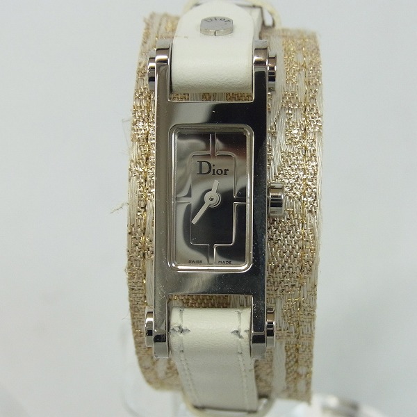 実際に弊社で買取させて頂いたChristian Dior/クリスチャンデイオール 腕時計/レザーベルト D104-100【動作未確認】