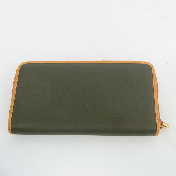 実際に弊社で買取させて頂いたHUNTING WORLD/ハンティングワールド ラウンドファスナー長財布 HW-82710ABATTUEOR-GRNの画像 1枚目