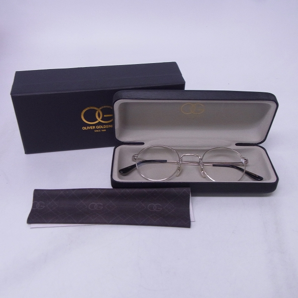 実際に弊社で買取させて頂いたOliver Goldsmith/オリバーゴールドスミス CHARLES 45 めがね/眼鏡/メガネフレーム/Silverの画像 5枚目
