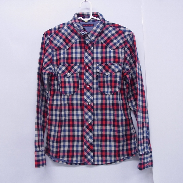 実際に弊社で買取させて頂いたBLUE BLUE/ブルーブルー チェック シャツ コットン混 長袖/S