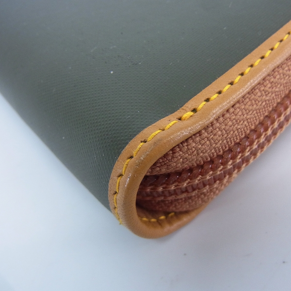 実際に弊社で買取させて頂いたHUNTING WORLD/ハンティングワールド ラウンドファスナー長財布 HW-82710ABATTUEOR-GRNの画像 5枚目