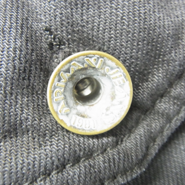 実際に弊社で買取させて頂いたARMANI JEANS/アルマーニ 変形カラー デニムジャケット 42の画像 5枚目