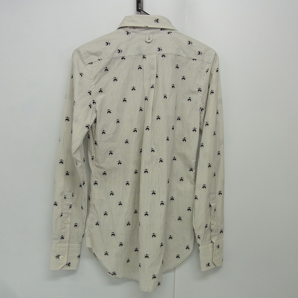 実際に弊社で買取させて頂いたBlack Fleece By Brooks Brothers ストライプ×ロゴ刺繍 ボタンダウンシャツ BB0の画像 1枚目