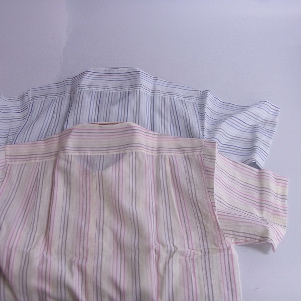 実際に弊社で買取させて頂いた【未使用】MIZUNO/ミズノ ゴルフウェア 半袖 シャツ ストライプ 2点セット/Lの画像 2枚目