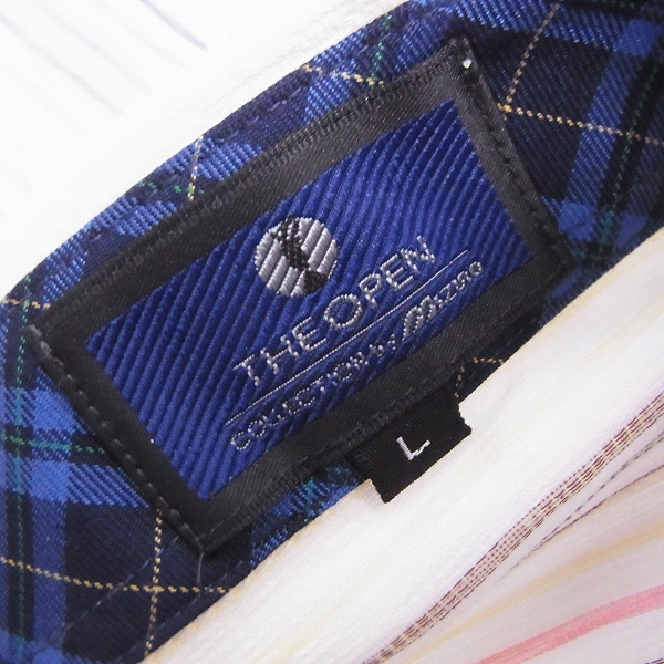 実際に弊社で買取させて頂いた【未使用】MIZUNO/ミズノ ゴルフウェア 半袖 シャツ ストライプ 2点セット/Lの画像 1枚目