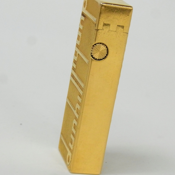 実際に弊社で買取させて頂いたDunhill/ダンヒル ローラー ガスライター 両面ロゴ入り ゴールドの画像 4枚目