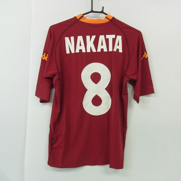 実際に弊社で買取させて頂いたKappa/カッパ ASローマ 中田英寿 #8 ユニフォーム/ゲームシャツ/XLの画像 1枚目