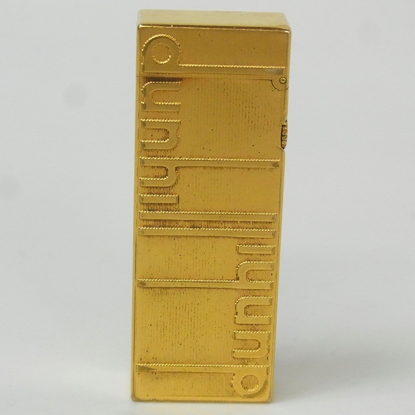 実際に弊社で買取させて頂いたDunhill/ダンヒル ローラー ガスライター 両面ロゴ入り ゴールドの画像 1枚目