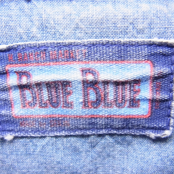 実際に弊社で買取させて頂いたBLUE BLUE/ブルーブルー 加工ウエスタン インディゴ 長袖シャツ 3の画像 2枚目