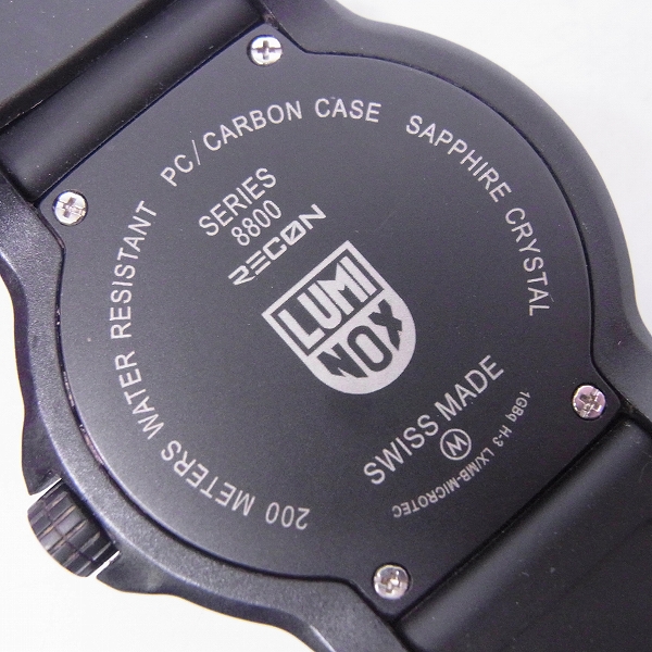 実際に弊社で買取させて頂いたLUMINOX/ルミノックス 8800 RECON/リーコン POINTMAN/ポイントマン 黒文字盤 腕時計【動作未確認】の画像 4枚目