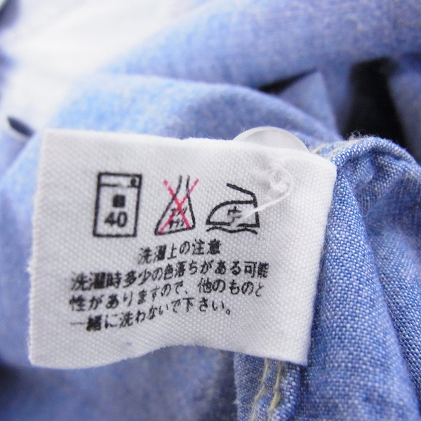 実際に弊社で買取させて頂いたBLUE BLUE/ブルーブルー 加工ウエスタン インディゴ 長袖シャツ 3の画像 5枚目