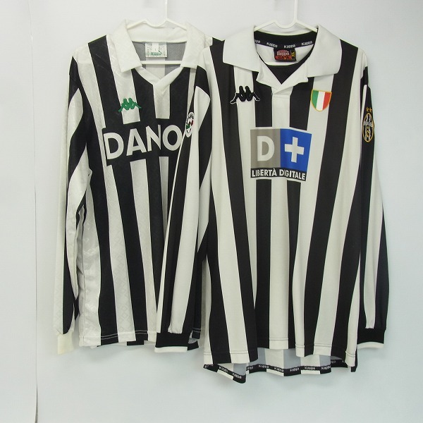 実際に弊社で買取させて頂いたKappa/カッパ 94年/99年ユベントス デル ピエロ #10 長袖ユニフォーム/XL 2点セット