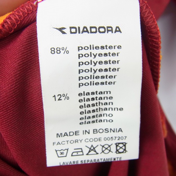 実際に弊社で買取させて頂いたDIADORA/ディアドラ  ASローマ 06-07 ホームユニフォーム #トッティ/XLの画像 3枚目