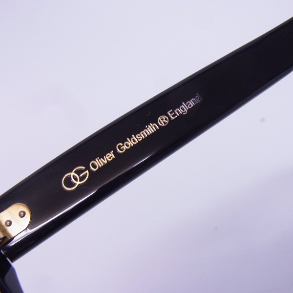 実際に弊社で買取させて頂いたOliver Goldsmith/オリバーゴールドスミス フルリム 黒縁 VICE CONSUL-s メガネフレームの画像 4枚目