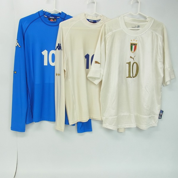 実際に弊社で買取させて頂いたKappa/カッパ PUMA/プーマ 2002年/2005年 イタリア代表 フランチェスコ トッティ #10 長袖ユニフォーム 3点セット