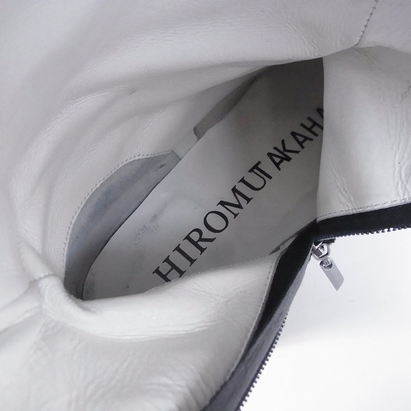 実際に弊社で買取させて頂いたHIROMU TAKAHARA/ヒロムタカハラ ミックスレザーロングブーツ/42の画像 4枚目