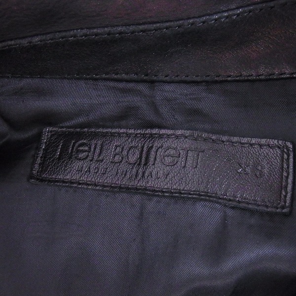 実際に弊社で買取させて頂いたNeil Barrett/ニールバレット レザージャケット/ブルゾン スリムフィット/XSの画像 2枚目