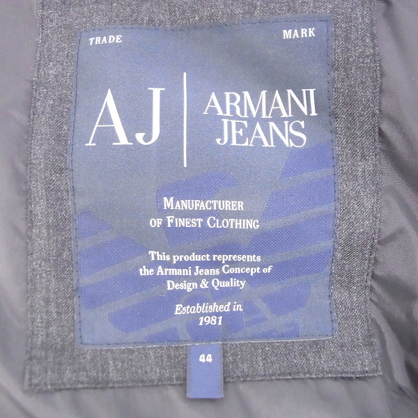 実際に弊社で買取させて頂いたARMANI JEANS/アルマーニジーンズ  フード付き リアルダウン ジャケット/44の画像 2枚目