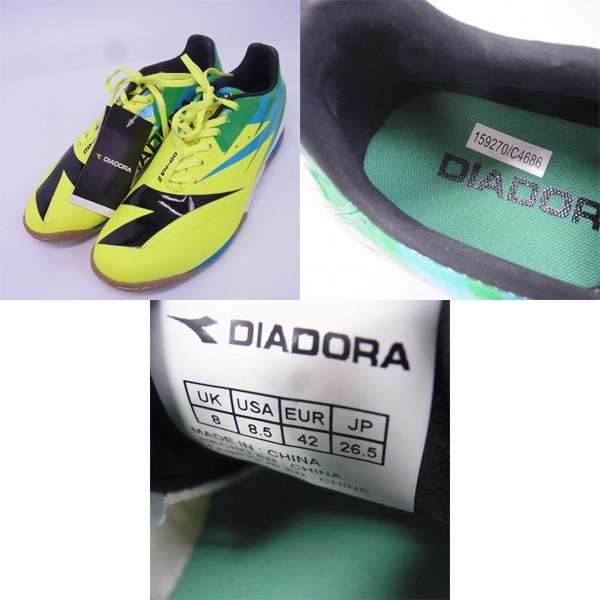 実際に弊社で買取させて頂いたDIADORA/ディアドラ DD-NA 2 R ID フットサルシューズ 26.0/26.5 2足セットの画像 1枚目