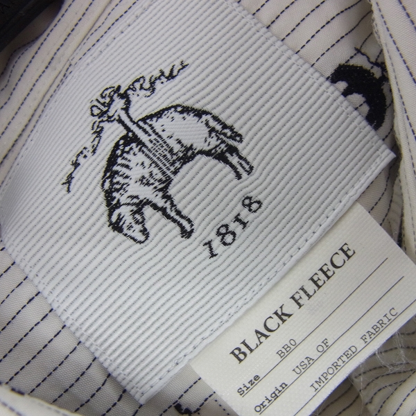 実際に弊社で買取させて頂いたBlack Fleece By Brooks Brothers ストライプ×ロゴ刺繍 ボタンダウンシャツ BB0の画像 2枚目