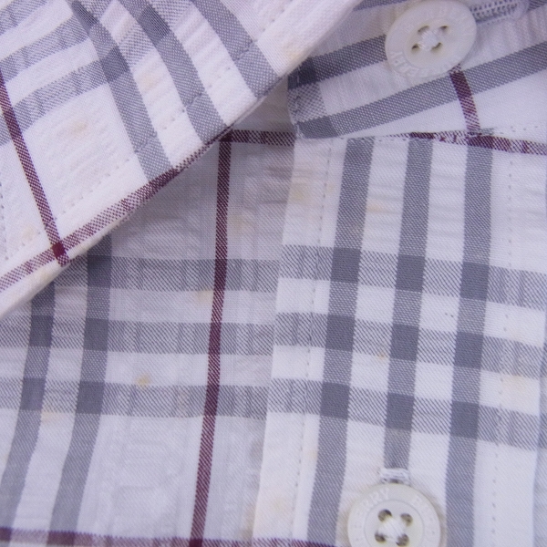 実際に弊社で買取させて頂いたBURBERRY LONDON/バーバリーロンドン チェック柄 半袖シャツ 2点セット Lの画像 5枚目