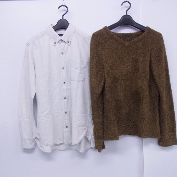 実際に弊社で買取させて頂いたHARE/ハレ シャギーニット/シャンブレーシャツ S/2点セット