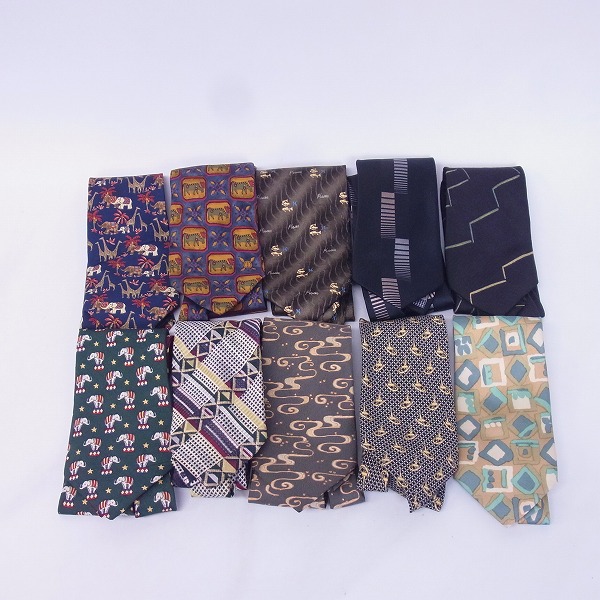 実際に弊社で買取させて頂いたdunhill/ダンヒル他 ネクタイ 象/キリン柄等 10本セット