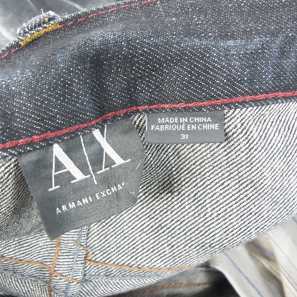 実際に弊社で買取させて頂いたARMANI EXCHANGE/アルマーニエクスチェンジ ダメージ加工 プリント デニムパンツ 31の画像 4枚目