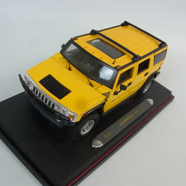 実際に弊社で買取させて頂いたmaisto/マイスト 1/18ミニカー  HUMMER/ハマー H2 SUV イエロー premium EDITION