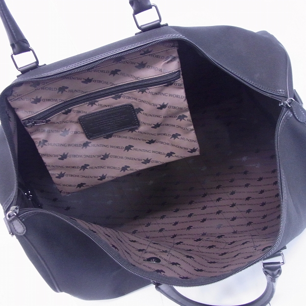 実際に弊社で買取させて頂いたHUNTING WORLD/ハンティングワールド ボストンバッグ 旅行 カバン ブラックの画像 3枚目