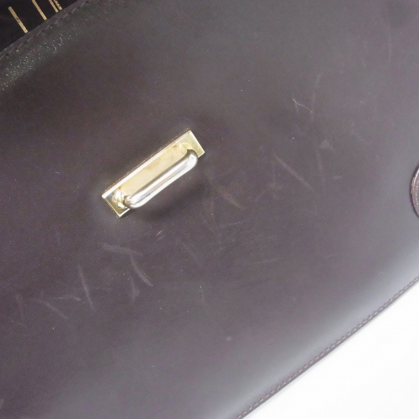 実際に弊社で買取させて頂いたdunhill/ダンヒル レザークラッチバッグ/セカンドバッグ ブラウンの画像 5枚目