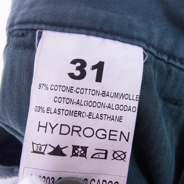 実際に弊社で買取させて頂いたHYDROGEN/ハイドロゲン ストレッチ カラー スキニー カーゴパンツ 31の画像 4枚目