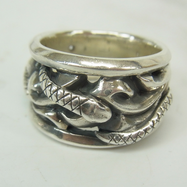 実際に弊社で買取させて頂いたDEAL DESIGN/ディールデザイン トライブスネークワイドリング/21.5号