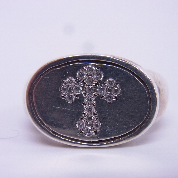 実際に弊社で買取させて頂いたLoree Rodkin/ローリーロドキン 1ポイント クロス リングｗ/ストーンパヴェ 17.5号 