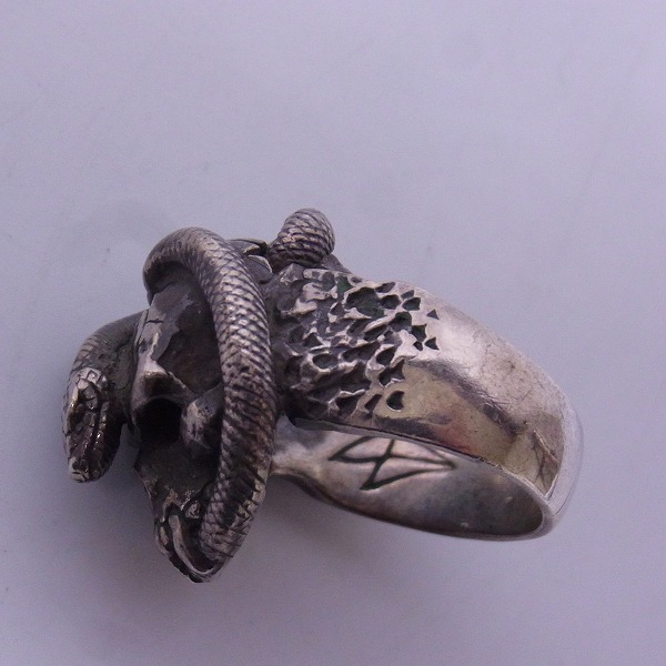 実際に弊社で買取させて頂いた【ギャラ付き】CRAZY PIG DESIGNS/クレイジーピッグ スカル＆スネークリング/29号の画像 2枚目